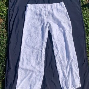 Eileen Fisher White linen pants